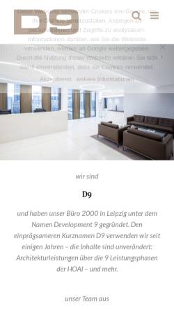 Vorschau der mobilen Webseite www.development-9.de, Development 9 GmbH