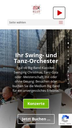 Vorschau der mobilen Webseite www.medium-big-band.de, Medium Big Band Dülmen