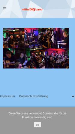 Vorschau der mobilen Webseite www.mitte-big-band.de, Mitte Big Band