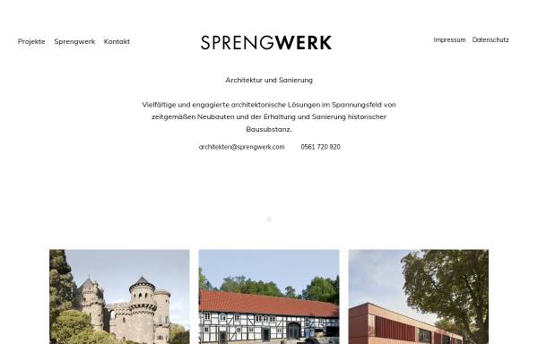 Vorschau von www.sprengwerk.com, Sprengwerk Architektur und Sanierung