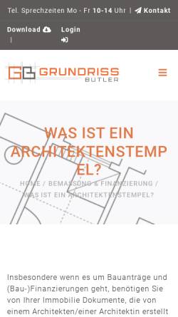 Vorschau der mobilen Webseite www.architekt-bvoss.de, Voß, Burkhard
