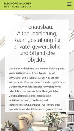 Vorschau der mobilen Webseite walcher-innenarchitektin.de, Walcher, Eleonore