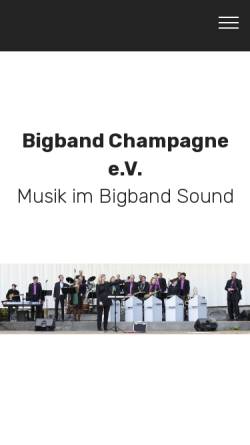 Vorschau der mobilen Webseite www.orchester-champagne.de, Orchester Champagne
