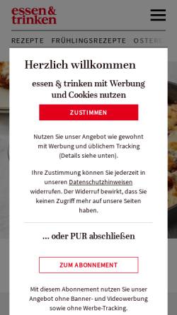 Vorschau der mobilen Webseite www.essen-und-trinken.de, Essen und Trinken