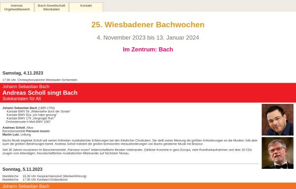 Vorschau von www.bach-wiesbaden.de, Schiersteiner Kantorei und Bachgesellschaft Wiesbaden e.V.