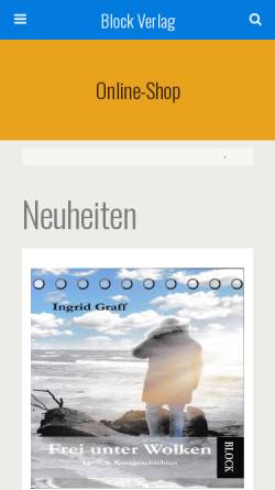 Vorschau der mobilen Webseite block-verlag.de, Block-Verlag