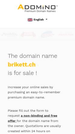 Vorschau der mobilen Webseite www.brikett.ch, Brikett Verlag Zürich AG