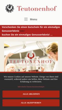 Vorschau der mobilen Webseite www.teutonenhof.de, Teutonenhof