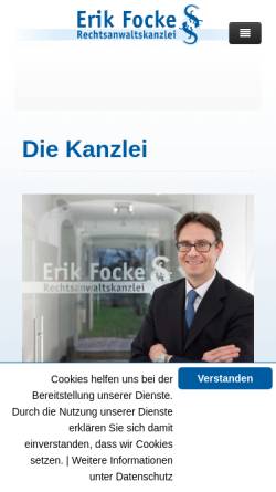 Vorschau der mobilen Webseite www.focke.at, Mag. Focke Erik