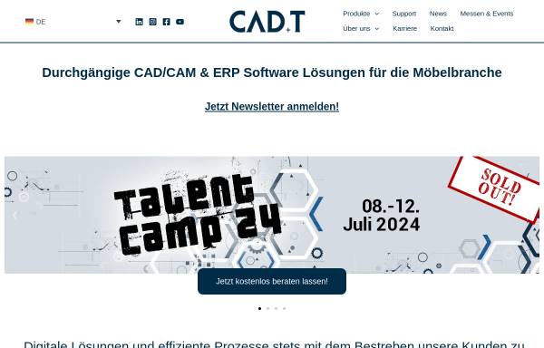Vorschau von www.cadt-solutions.com, CAD+T Consulting GmbH