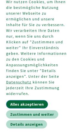 Vorschau der mobilen Webseite www.steinsieker.de, Steinsieker - Mineralwasser