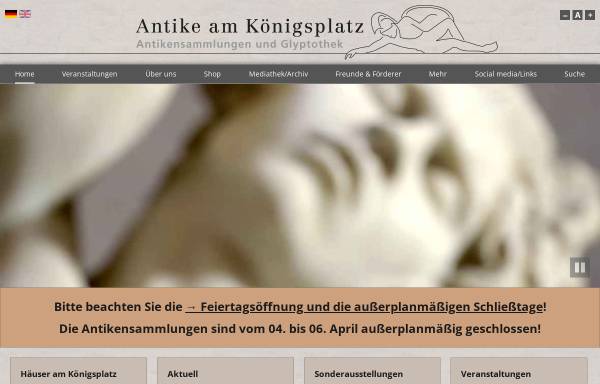 Vorschau von www.antike-am-koenigsplatz.mwn.de, München, Glyptothek und Antikensammlung am Königsplatz