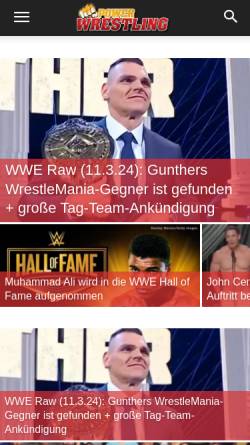 Vorschau der mobilen Webseite www.power-wrestling.de, Power-Wrestling