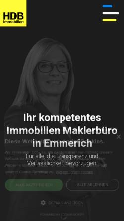 Vorschau der mobilen Webseite www.hdb-immobilien.de, HdB - Immobilien