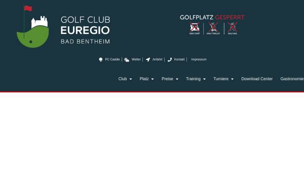Vorschau von www.golfclub-euregio.de, Golfclub Euregio Bad Bentheim