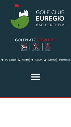 Vorschau der mobilen Webseite www.golfclub-euregio.de, Golfclub Euregio Bad Bentheim