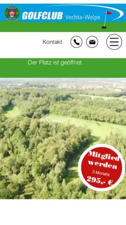 Vorschau der mobilen Webseite www.golfclub-vechta.de, Golfclub Vechta