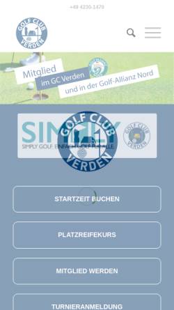 Vorschau der mobilen Webseite www.gc-verden.de, Golfclub Verden