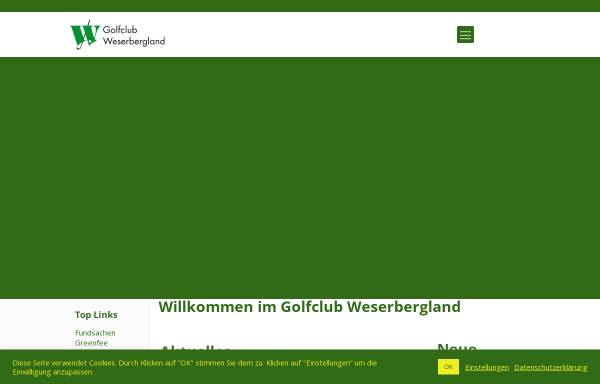 Vorschau von golfclub-weserbergland.de, Golfclub Weserbergland