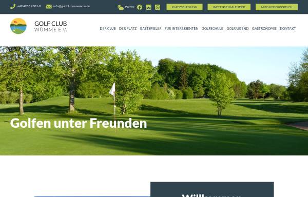Vorschau von www.golfclub-wuemme.de, Golfclub Wümme