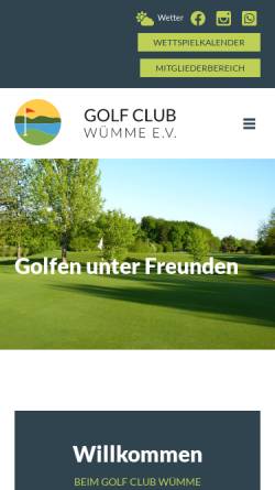 Vorschau der mobilen Webseite www.golfclub-wuemme.de, Golfclub Wümme