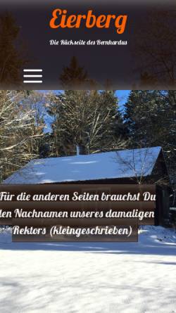 Vorschau der mobilen Webseite www.eierberg.de, Eierberg - die Rückseite des Bernhardus
