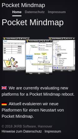 Vorschau der mobilen Webseite www.pocketmindmap.de, Pocket Mindmap