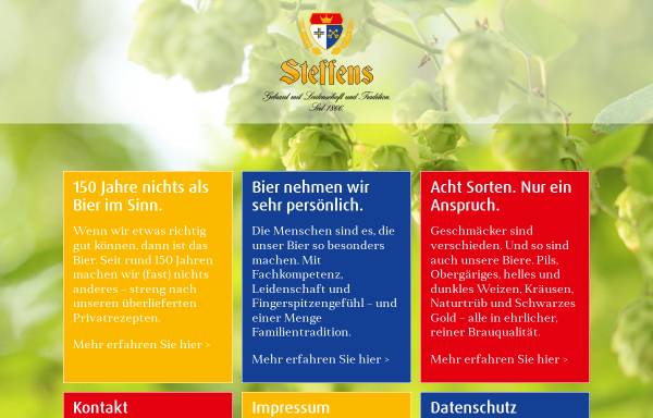 Vorschau von www.brauerei-steffens.de, Brauerei Steffens