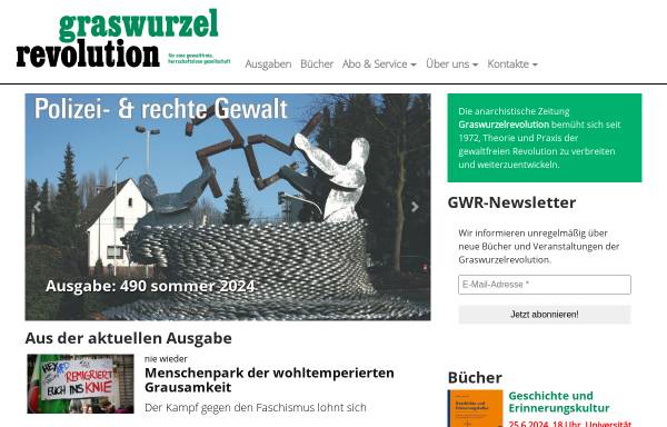Vorschau von www.graswurzel.net, Graswurzelrevolution