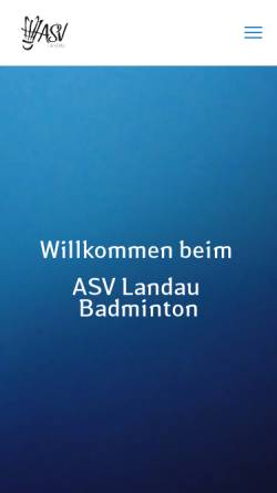 Vorschau der mobilen Webseite badmintonball.de, ASV Landau Badminton