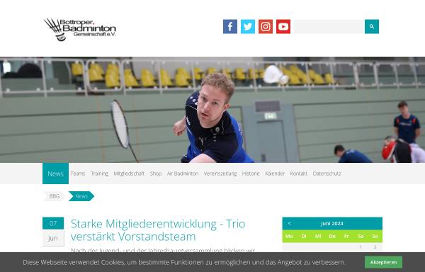 Vorschau von www.bottroperbg.de, Bottroper Badminton-Gemeinschaft e.V.