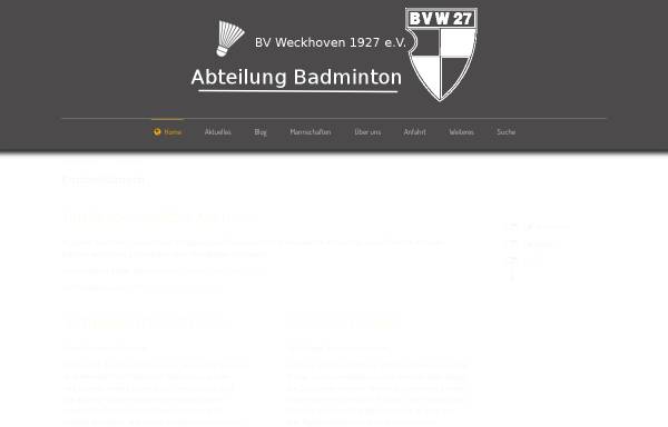 Vorschau von www.bvw-badminton.de, BV Neuss-Weckhoven 1927 e.V. Badminton
