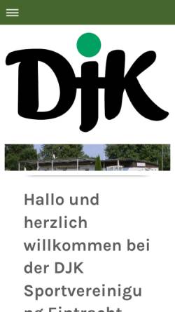 Vorschau der mobilen Webseite www.djk-steinheim.de, DJK Eintracht Steinheim e.V.
