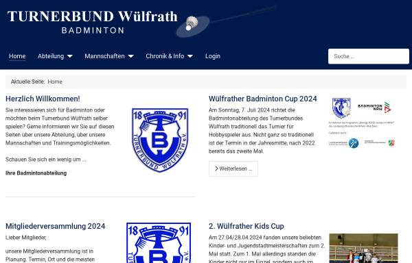 Vorschau von badminton.tb-wuelfrath.de, TB Wülfrath Badminton