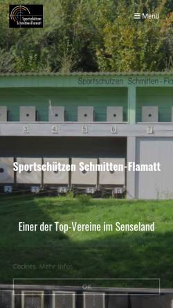 Vorschau der mobilen Webseite www.sportschuetzen-schmitten-flamatt.ch, Sportschützen Schmitten-Flamatt