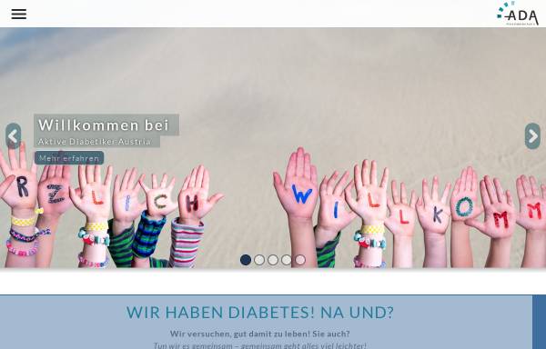 Vorschau von www.aktive-diabetiker.at, ADA-Aktive Diabetiker Austria