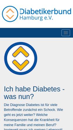 Vorschau der mobilen Webseite www.diabetikerbund-hamburg.de, Diabetikerbund Hamburg e.V.