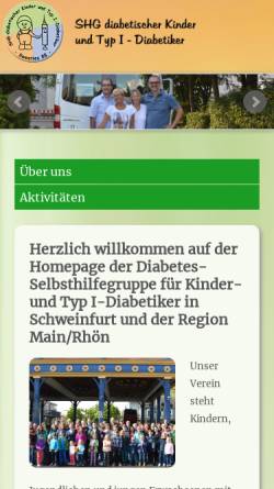 Vorschau der mobilen Webseite diabetiker-schweinfurt.de, Diabetiker-Schweinfurt