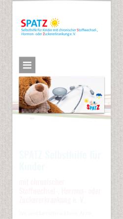 Vorschau der mobilen Webseite www.spatz-ev.de, Spatz e.V.