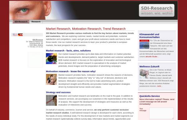 Vorschau von www.sdi-research.at, Dr. Villani & Partner KEG