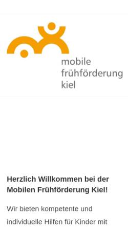Vorschau der mobilen Webseite fruehfoerderung-kiel.de, Mobile Frühförderung Kiel