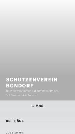 Vorschau der mobilen Webseite www.schuetzenverein-bondorf.de, Schützenverein Bondorf 1928 e.V.