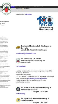 Vorschau der mobilen Webseite www.sv-brochenzell.de, Schützenverein Brochenzell 1921 e.V.