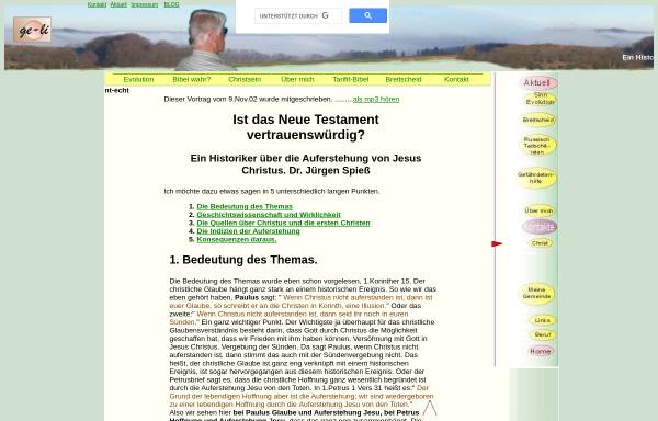 Vorschau von www.ge-li.de, Ist das Neue Testament vertrauenswürdig?