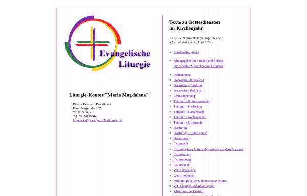 Vorschau von www.evangelische-liturgie.de, Evangelische Liturgie