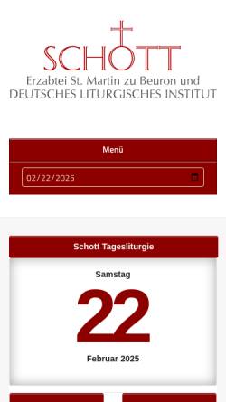 Vorschau der mobilen Webseite erzabtei-beuron.de, Schott-Messbuch
