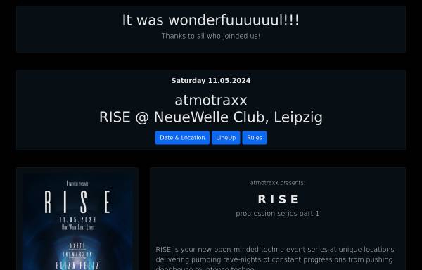 Vorschau von atmotraxx.de, atmotraxx.de Club und Partyguide