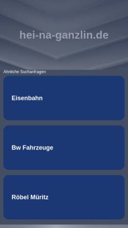 Vorschau der mobilen Webseite www.hei-na-ganzlin.de, Eisenbahnverein 