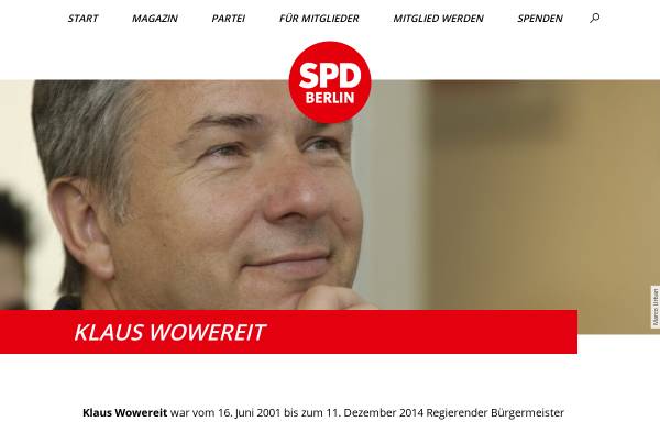 Vorschau von www.klaus-wowereit.de, Wowereit, Klaus (MdA)