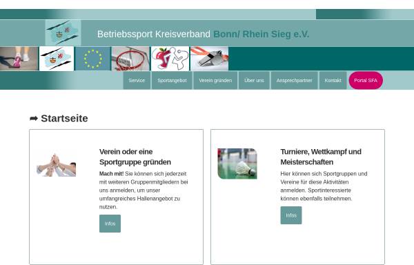 Vorschau von www.bkv-bonn.de, Betriebssport-Kreisverband Bonn/ Rhein-Sieg